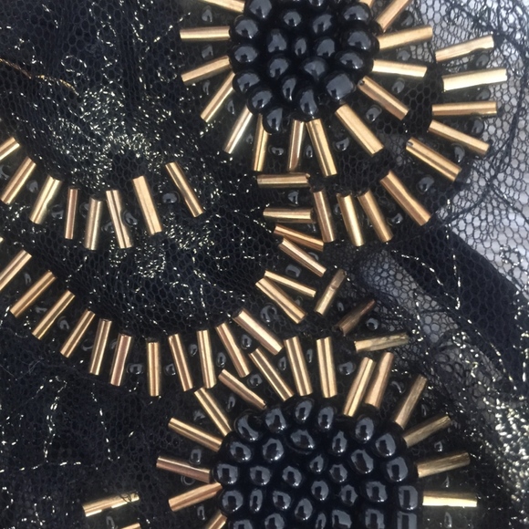 NEW! AGENT PROVOCATEUR SOIREE KIMIKO BLACK GOLD BEADED EMBELLISHED COUTURE BRA 4 - Picture 8 of 9